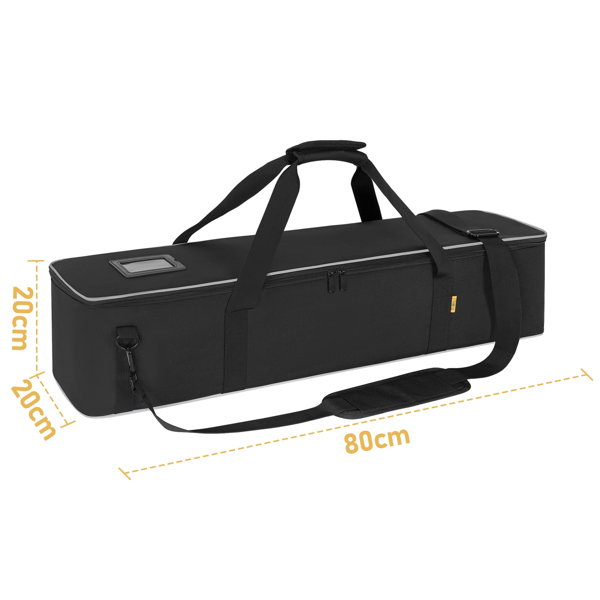 OUUTMEE stativtasche stativtragetasche, 80x20x20cm strapazierfähige Nylontasche mit Schulterriemen und Griffen, gepolsterte Tragetasche