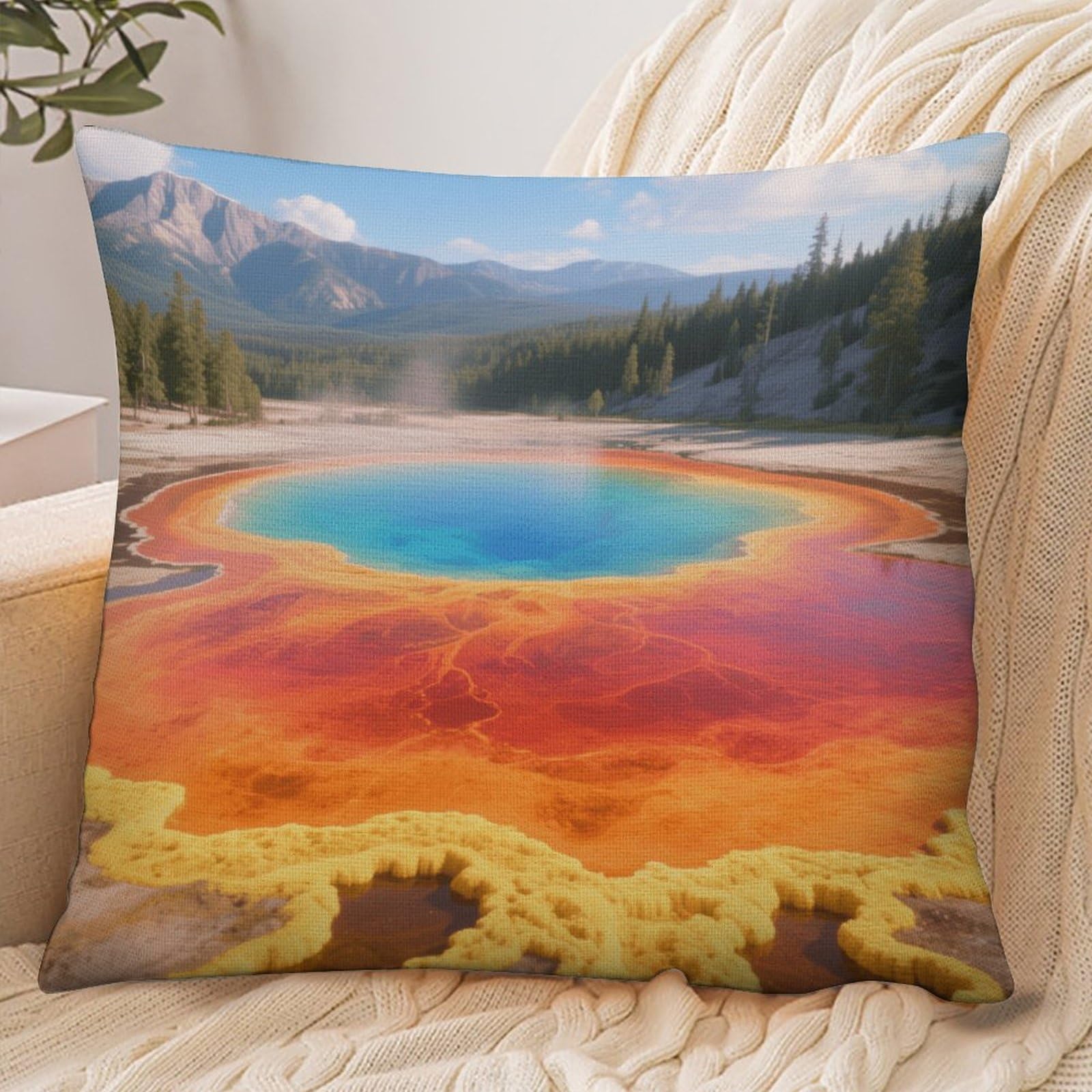 Fekiloot Style Grand Prismatic Springs Pillowcase Pillow Sham Pillow Case