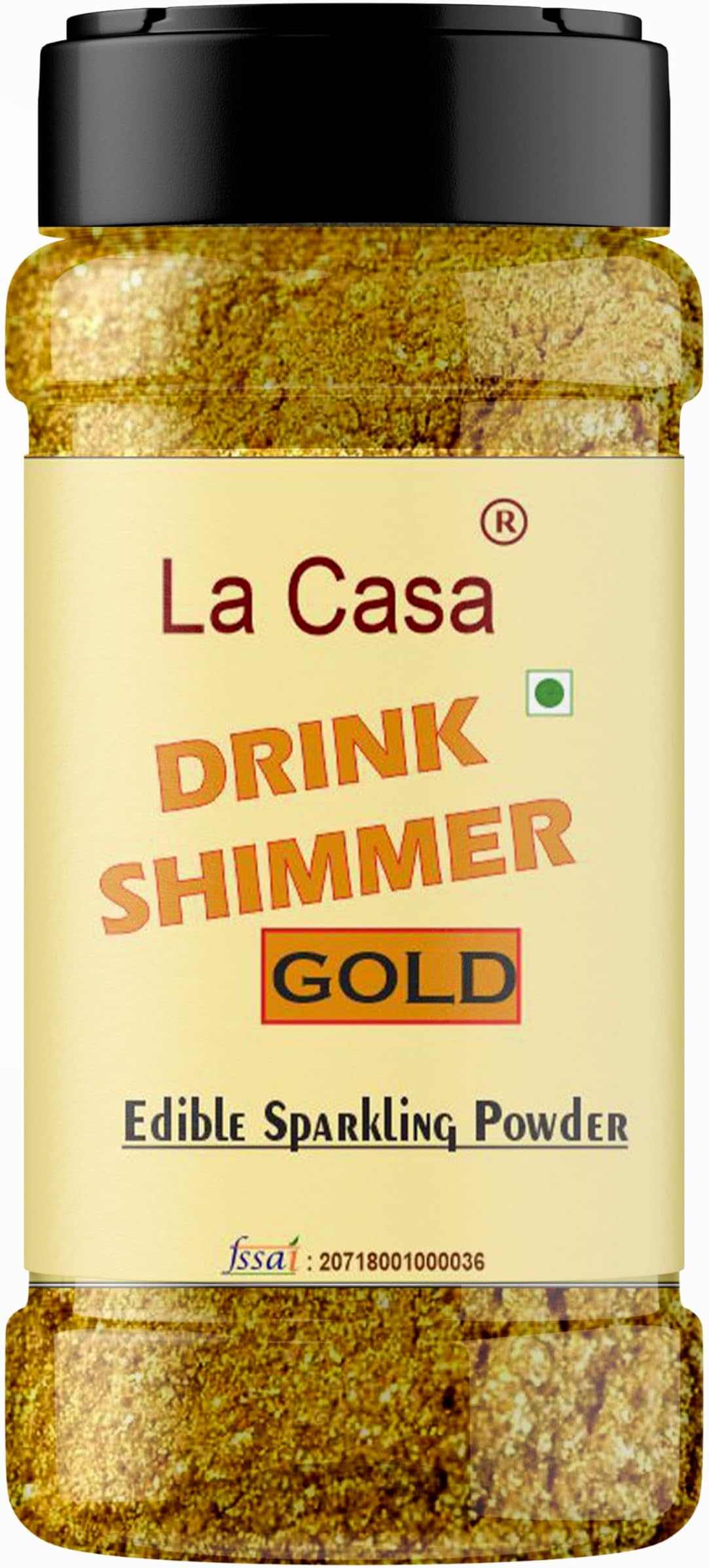 La Casa Drink Shimmer | Gold | Edible Shine/Glow For Drinks/Liquids | 50gm |