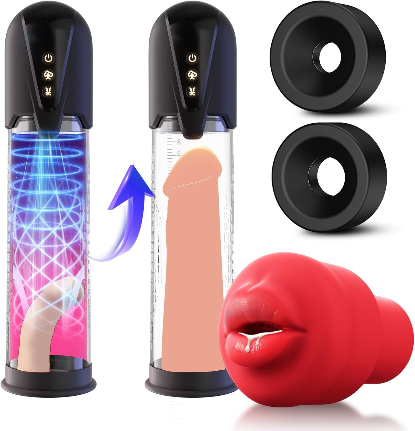 Juguetes Xeso Male Mastusbafor - 6 Speed Vaccum Sucking & 3 Adjustable Pumping Pressure, Automatic Pocket Puzzy for Men, Waterproof Male Adult Toys Y825