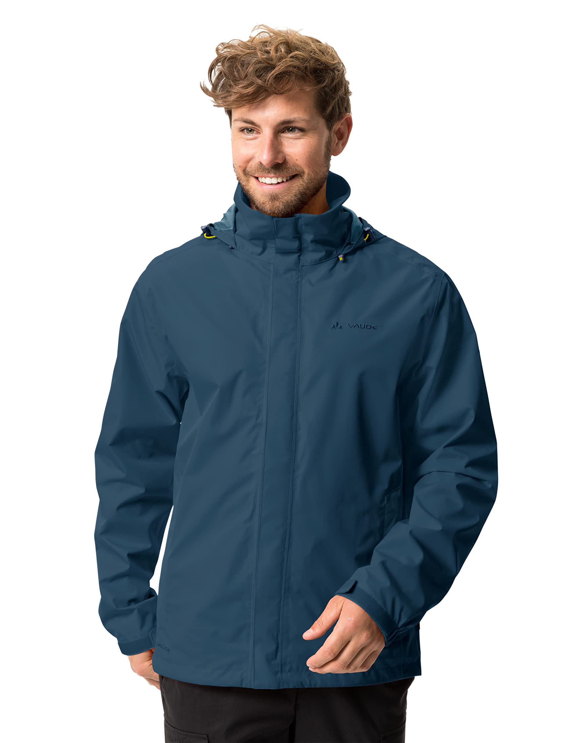 VAUDE Escape Light Regenjacke für Herren, wasserdicht – Baltic – Gr. XL | Wasserdicht und atmungsaktiv mit 2-Lagen-Membran – Übergangsjacke für Wandern – Radfahren, Reisen und Alltag