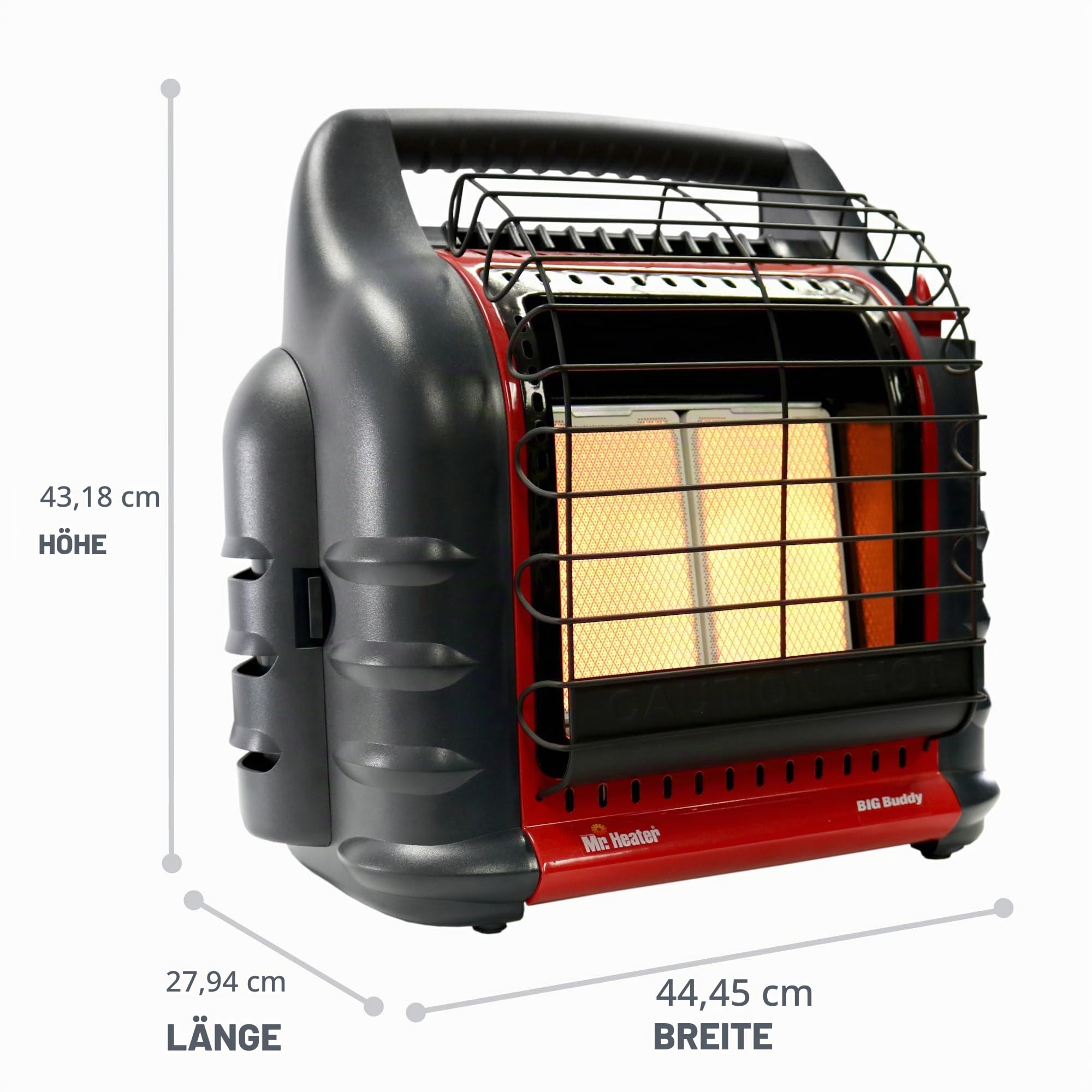 Sizet Corporation MH18B Portable Propane Heater, Red