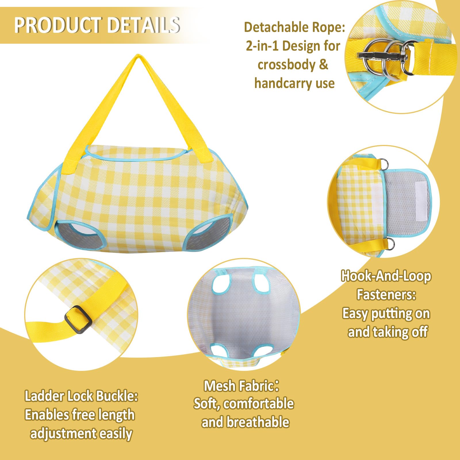 Deaguid Collapsible pet carry bag, Soft-Sided Pet Carrier with Strap - Image 3