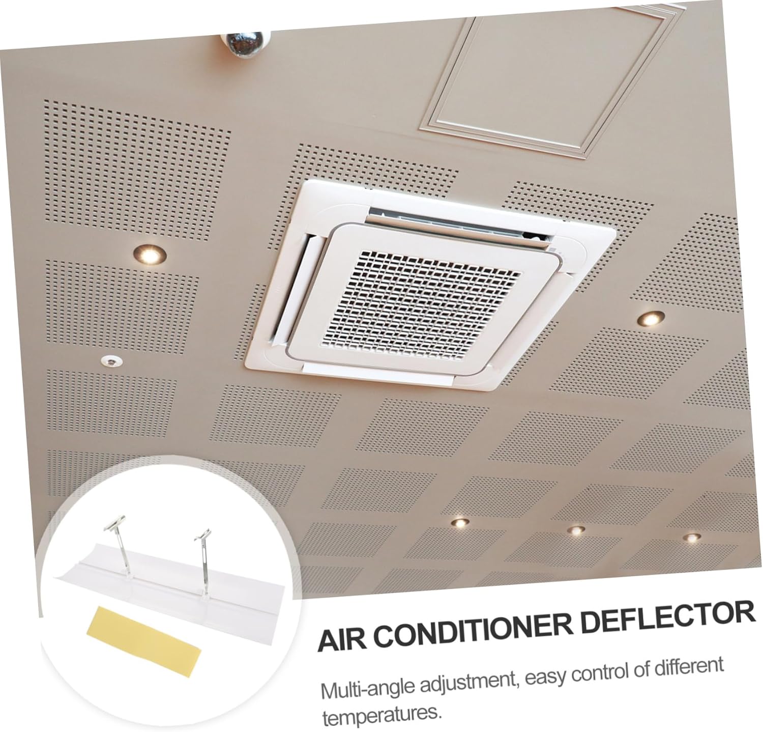 Ciieeo 1Pc Direct Blowing Air Conditioner Wind Deflector Central Ac Baffle and Windshield Accessory for Gentle Airflow Easy Installation