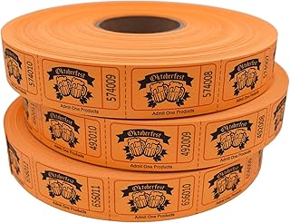 New Style -"Oktoberfest" Single Roll Tickets - 3-Pack Orange (6,000 Tickets)