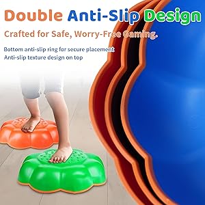 Stepping Stones for Kids, Toddler Stepping Stones Outdoor, Non-Slip Balance Step Stones, Obstacle Course, Promoting Sensory Coordination Skills, Indoor & Garden Toys, Gifts for Children Aged 3+