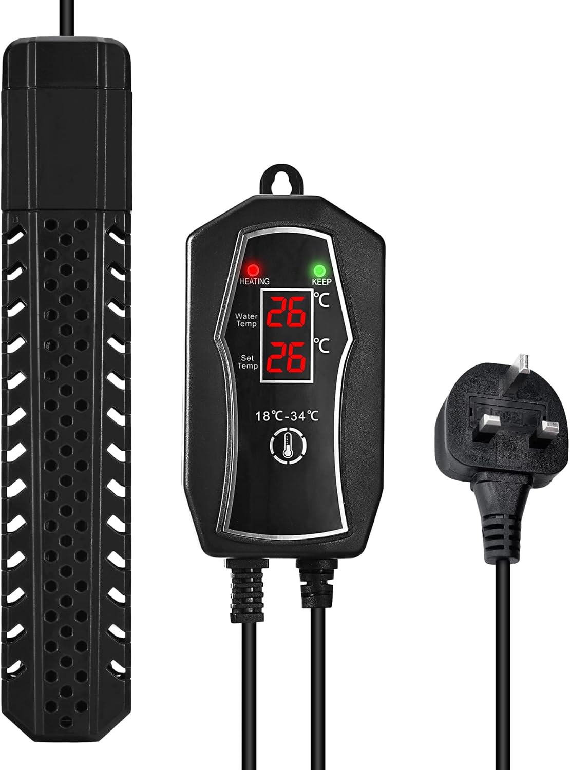 Aquarium Heater 200/300/500W with External Temperature Controller