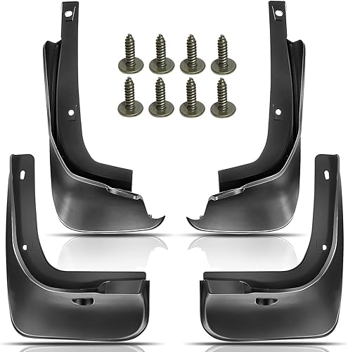 YHTAUTO Juego de 4 guardabarros de repuesto para Toyota Corolla Base CE L LE XLE Modelos 2009 2010 2012 2013 Sedán, delantero y trasero LH RH, negro