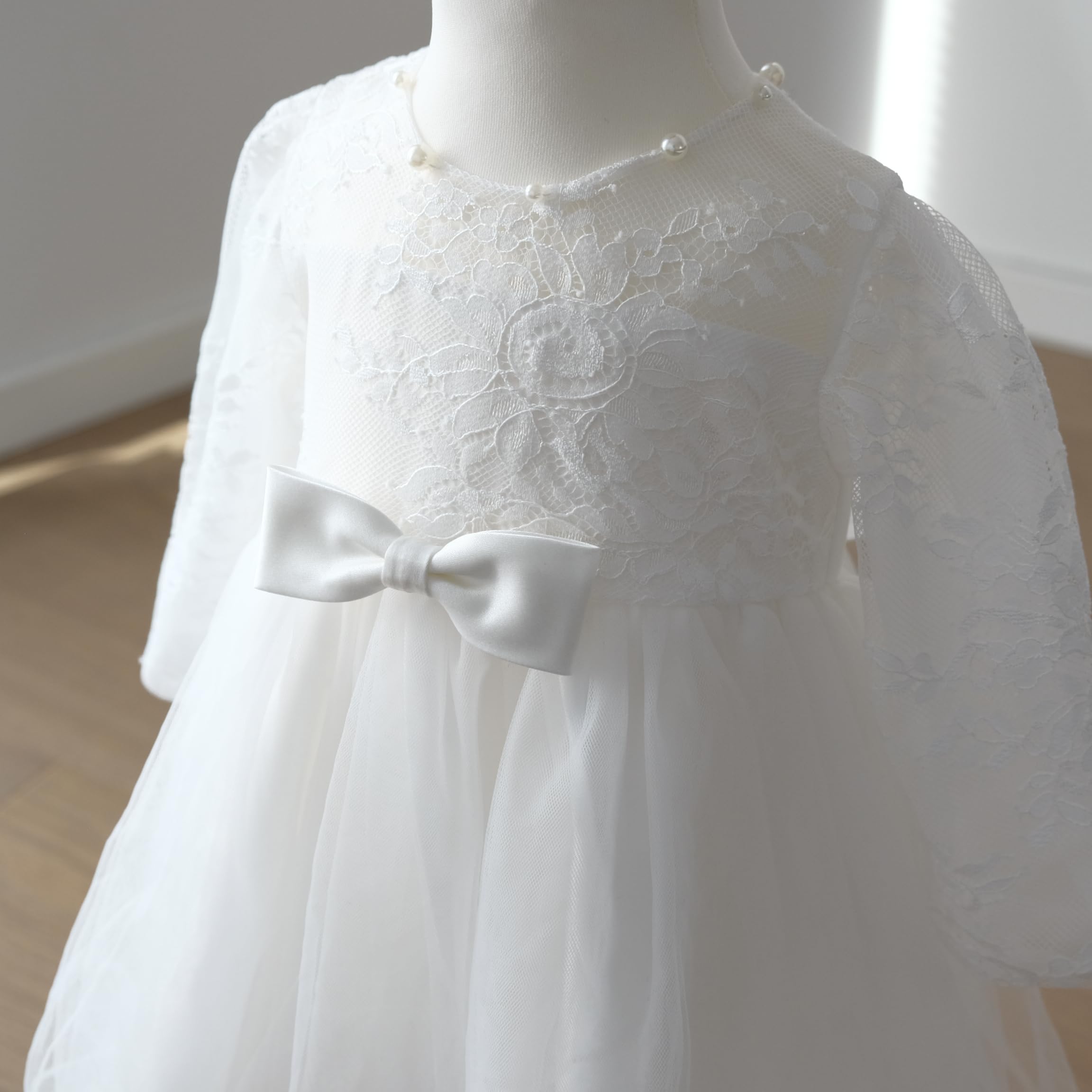 Taufkleid mit Bolero Baby Mädchen Tüll Prinzessinkleid M28