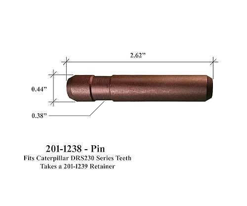 Miniatura 3 de Retroexcavadora de dientes 208-5236 punta larga con pasador y retenedor, compatible con adaptadores de la serie Caterpillar DRS230. (4)