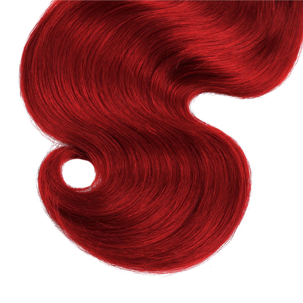 8" Human Hair Bundles Ombre Two Tone Brazilian Virgin Hair Extensions Body Wave 50g Bundles (8/8/8/8 Inch, 1b/Red) image 5