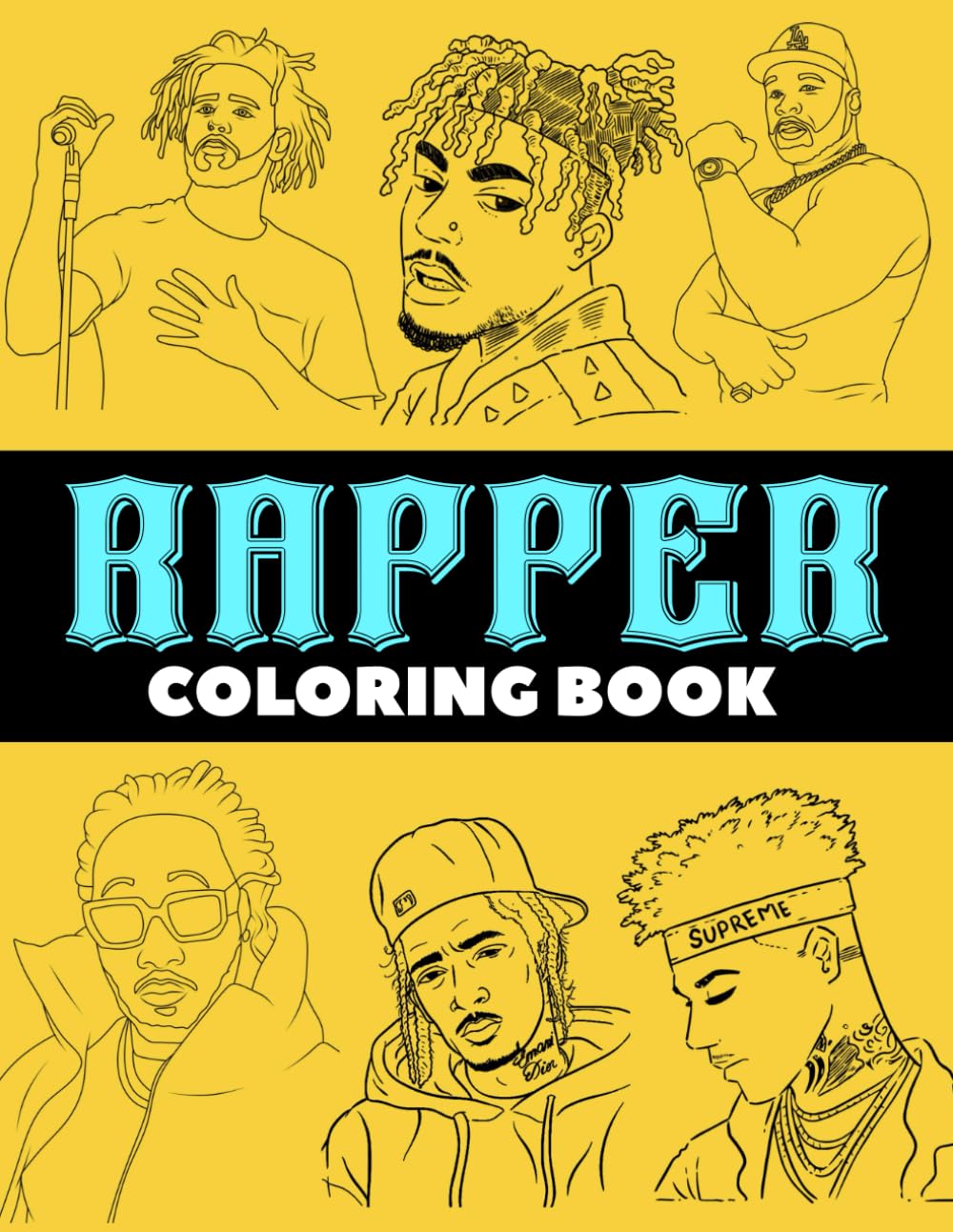 Rapper Coloring Book: Coloring pages filled with Rapper Jumbo Illustrations