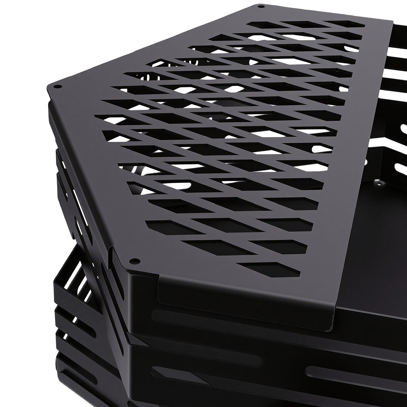 Generic Griglia Esagonale per Braciere a Legna da Esterno Portatile per Cortile, Campeggio, Barbecue, Riunioni, Acciaio Al Carbonio 18,39x16,54 Pollici