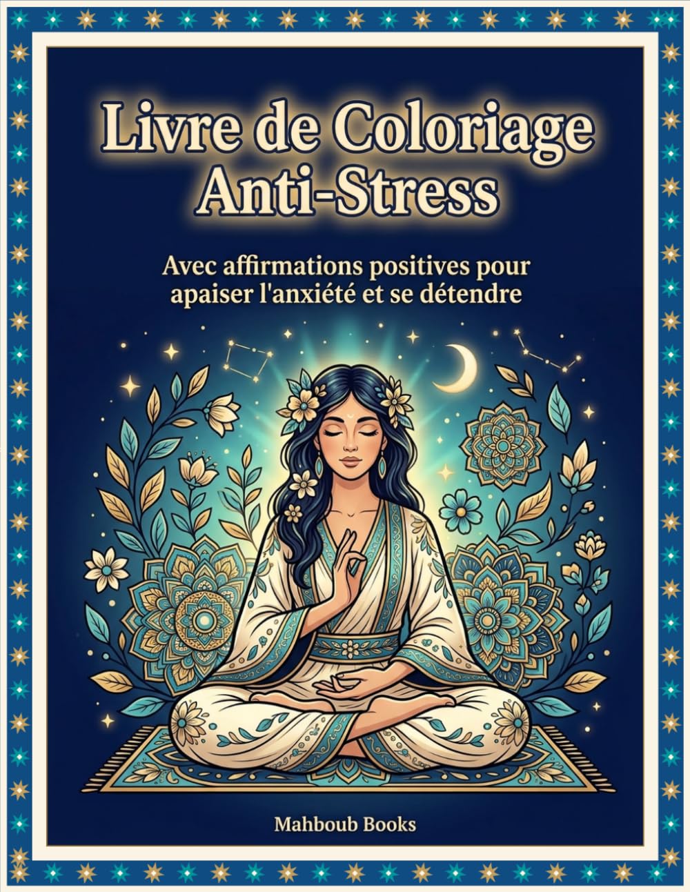 Livre de coloriage anti-stress: Avec affirmations positives pour apaiser l’anxiété et se détendre