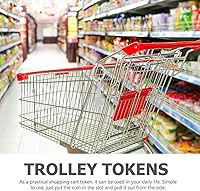 Vista 4 de Keycahin - 12 piezas de carrito de compras, tokens de compras, monedas, removedor de carritos de compras, llavero abridor de botellas