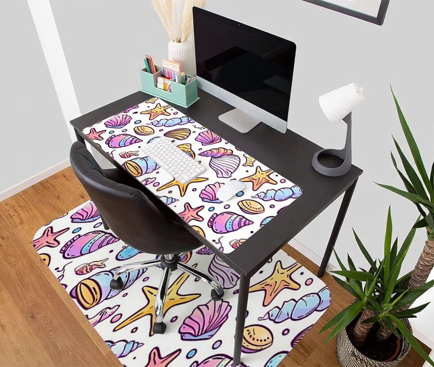 Kolorowa podkładka pod mysz do gier XXL 1400 x 600 x 3 MM podkładka pod mysz biurową podkładka pod mysz z antypoślizgową gumową podstawą Wodoodporna zszyte krawędzie, do biura i domu S-8176