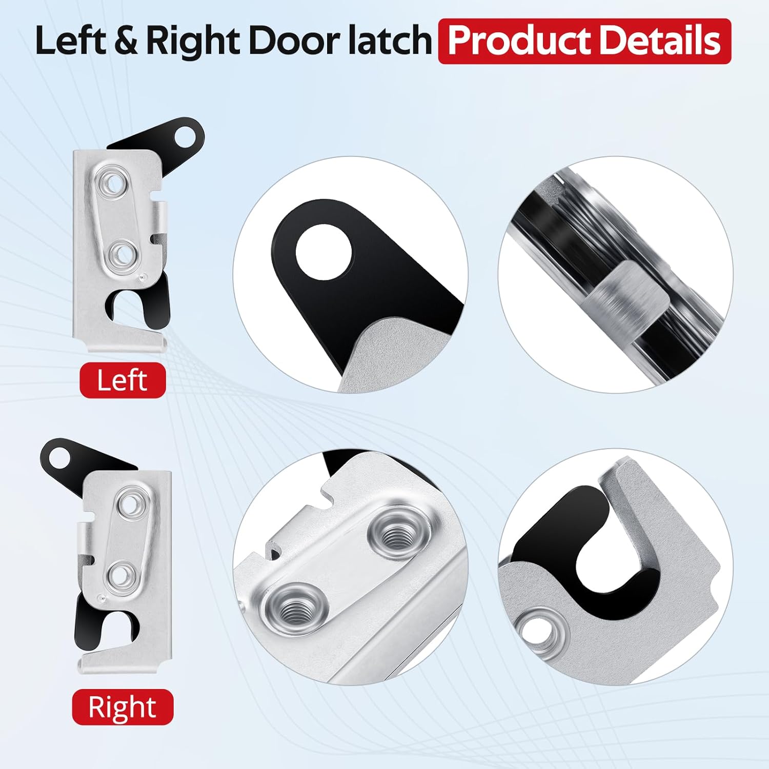 JAVIK Left&Right Door Latch Compatible with Honda Pioneer 500 700 1000 2014-2024 Big Red 700 2009-2014 Talon 1000R 1000X 2019-2023 OEM# 67237-HL1-A01 67236-HL1-A01