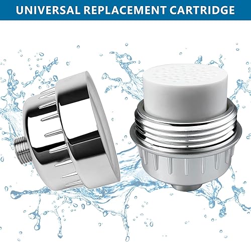 Miniatura 4 de Paquete de 2 cartuchos filtrados de ducha de 18 etapas, cartucho de filtro de cabezal de ducha multietapa de repuesto  Filtro de ducha universal de