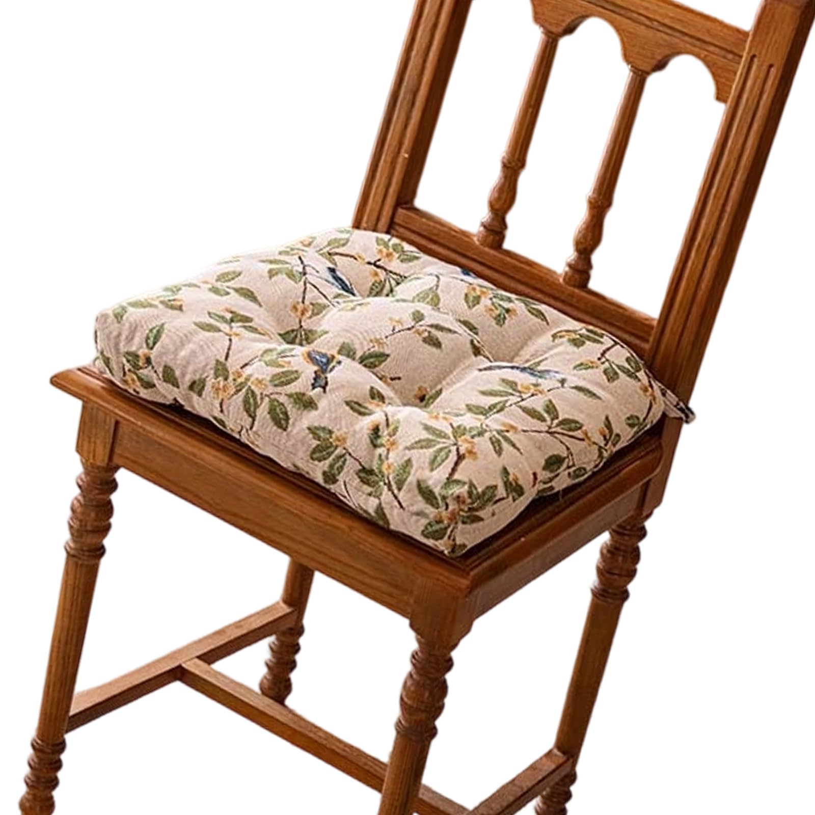 Bbajszx Practical Chair Pad with Florals Embroidery Reinforced Edges and Comfortable Pad for Daily Use in Multiple Space Easy Seat