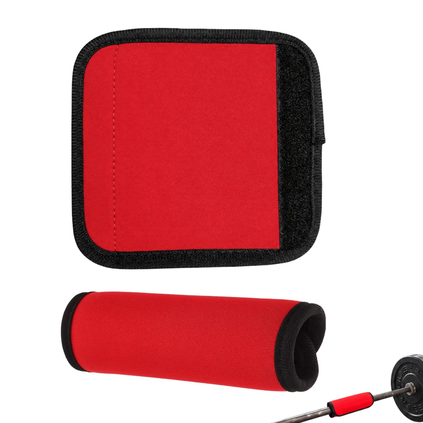 HOQBFSN 2 Pack Detachable Barbell Grip Covers, Soft Neoprene Dumbbell Handle Sleeves, Anti-slip Weight Bar Padding for Power Lifting Strength Training