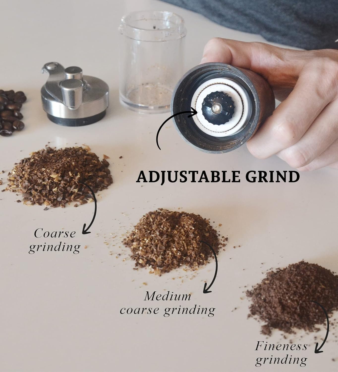 Buy Hey Barista! Manual Coffee Grinder with Adjustable Settings, Coffee