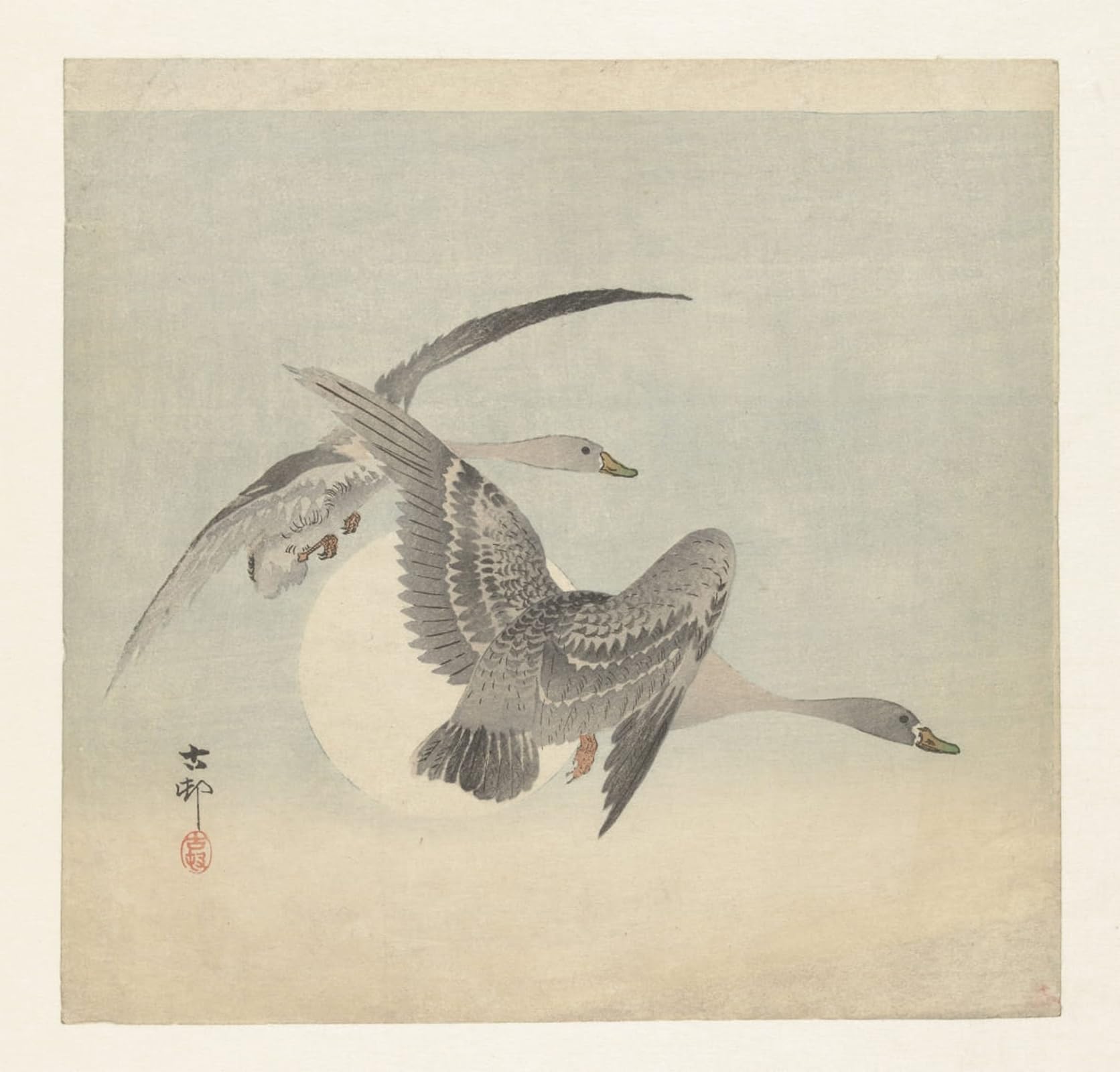 SERENDIPITP Vintage Picture Print on Canvas Wall Art Poster Crow on Snowy Branch. by Ohara Koson Artwork Print Poster for Wall Decor 60x90cm