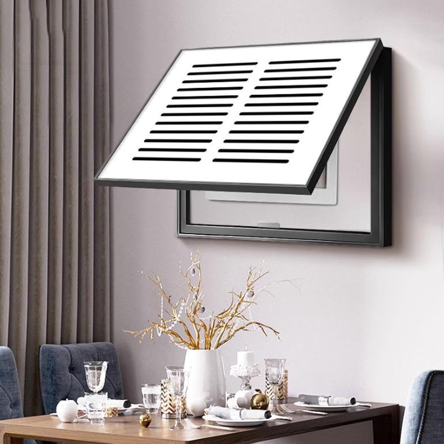 Breaker Box Cover Decorative Painting, Wall Mounted Decorative Flip-Up Fuse Boxes Cover Cabinet, Hide Inside Horizontal Meter Box Covers Panel Living Room(Color 5,45x35cm/17.7x13.8in)