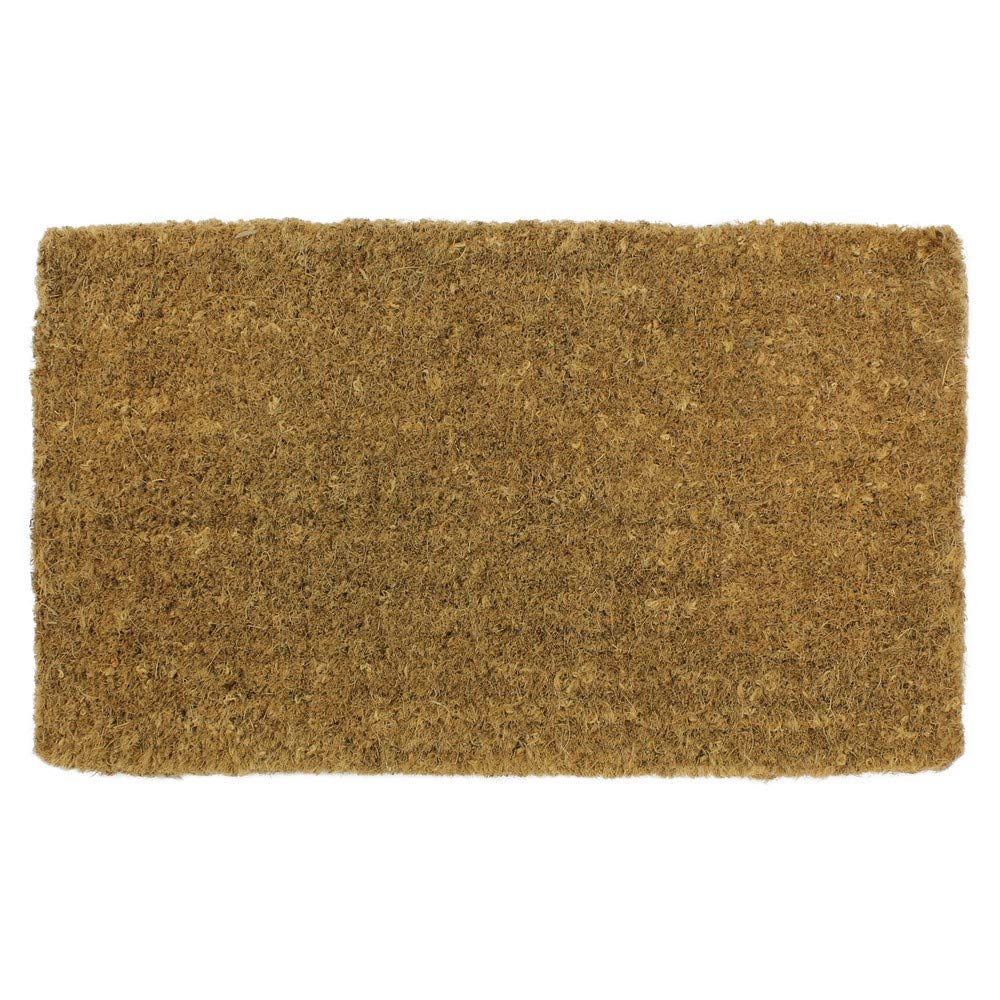 JVL Plain Natural 100% Coir Entrance Door Mat, 40 x 68 cm, Brown, 40 x 68 cm (Rectangular) - Image 4