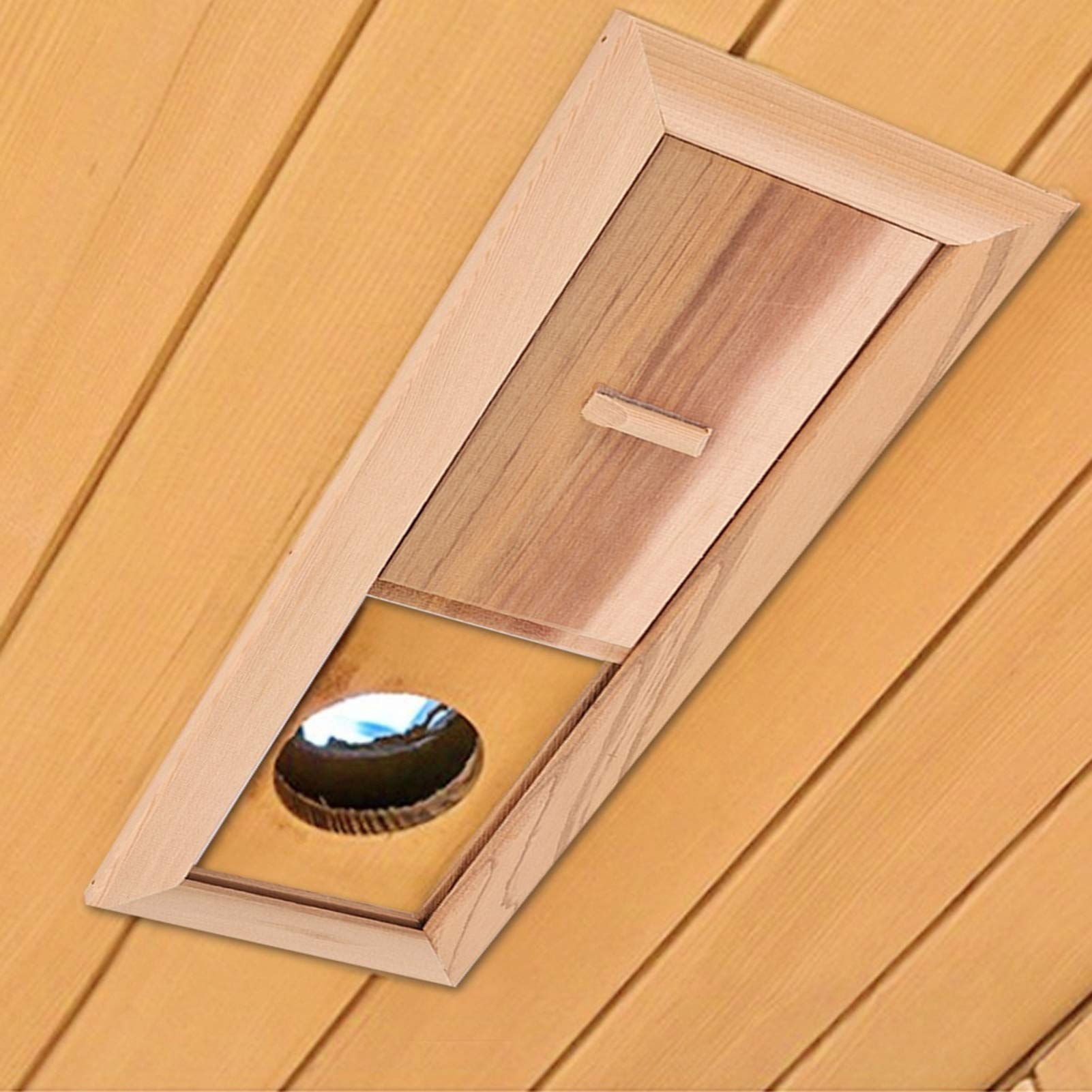 Presa D'aria Regolabile In Legno Per Sauna – Pannello Di Ventilazione In Cicuta, 34x13 Cm, Per Bagno Turco E Sauna