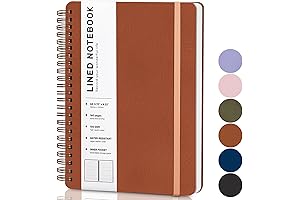 Brown Brown Paperage Spiral Notebook Writing Leather Journal A5