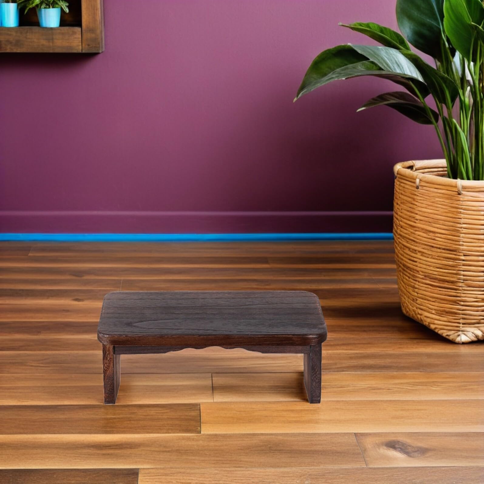 Banco de Meditación Ergonomico de Madera Maciza Taburete Arrodillado Portátil para Meditación Oración y Té Estable y Ligero para Uso Espiritual Hogar y Templos