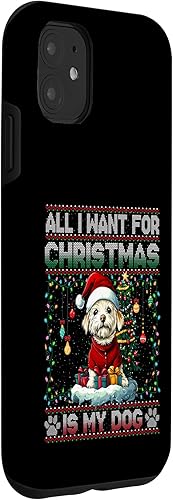 Miniatura 3 de Maltese Christmas Tree Lights Decorations Dog Lover Xmas Case for iPhone 11