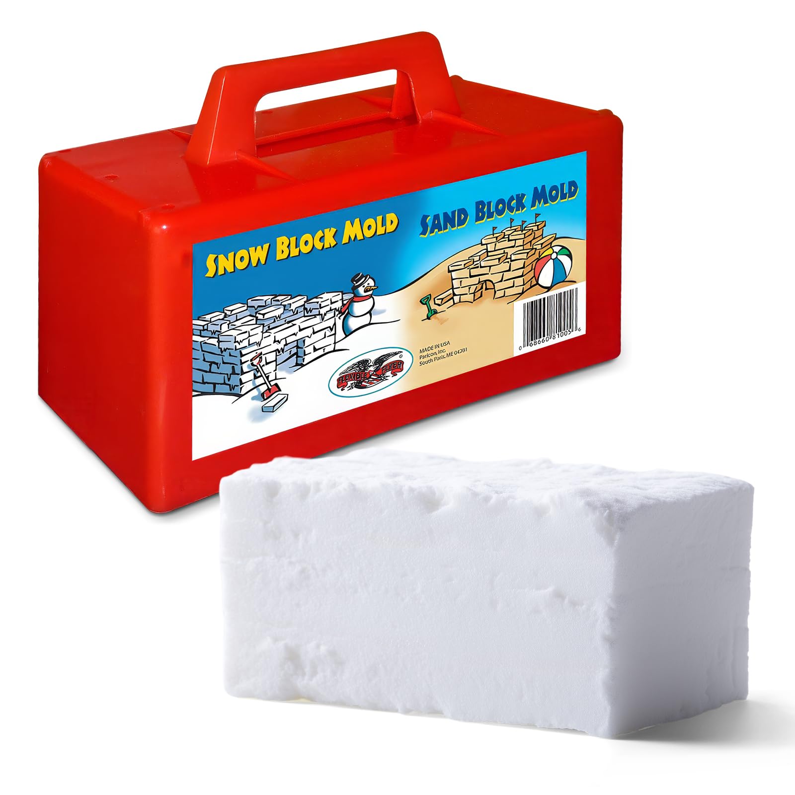 Flexible Flyer Snow Fort Building Block – Heavy-Duty Snow Brick Maker for Kids, Mold for Igloo & Winter Forts, Outdoor Toys, Beach Sand Castle Form Beach, Kids Building Toys Durable Brick Mold
