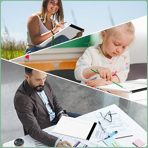 Miniatura 6 de Bloc de notas legales de 8.5 x 11 pulgadas, 4 paquetes de bloc de notas amarillas de 8.5 x 11.75 pulgadas, bloc de notas amarillas con rayas anchas,