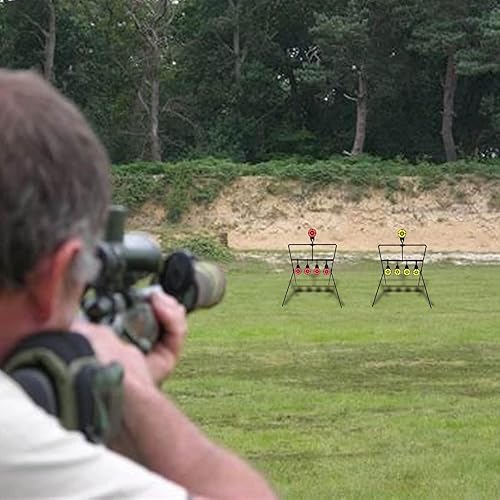 Miniatura 6 de Atflbox Objetivos de reajuste para pistolas de pellets, objetivos de acero para disparos y caza, clasificados para rifle de pistola de aire calibre
