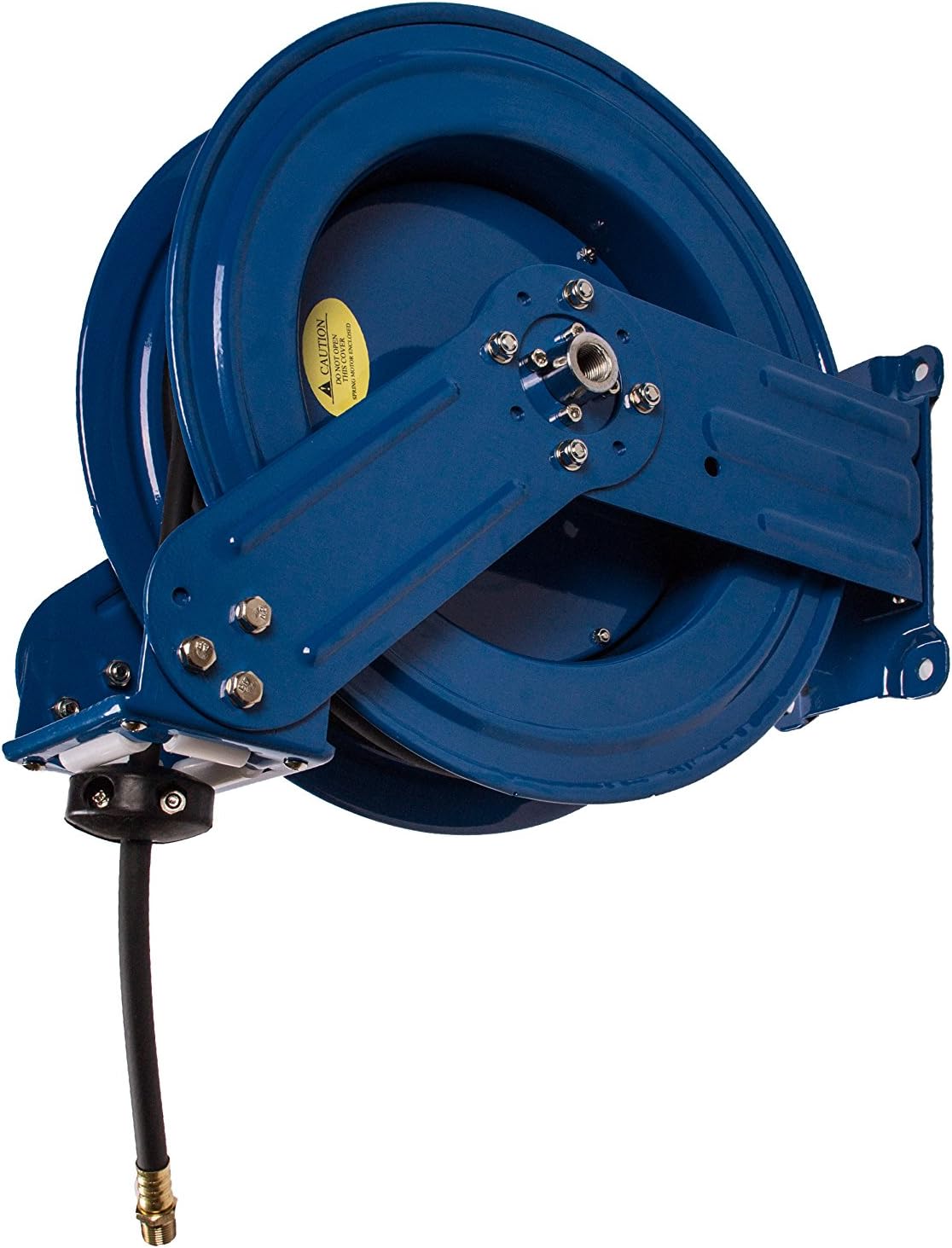 Rapidair R-03075 3/8" by 75' Dual Arm Auto Rewind Hose Reel, 3/8 I.D x 75', Blue