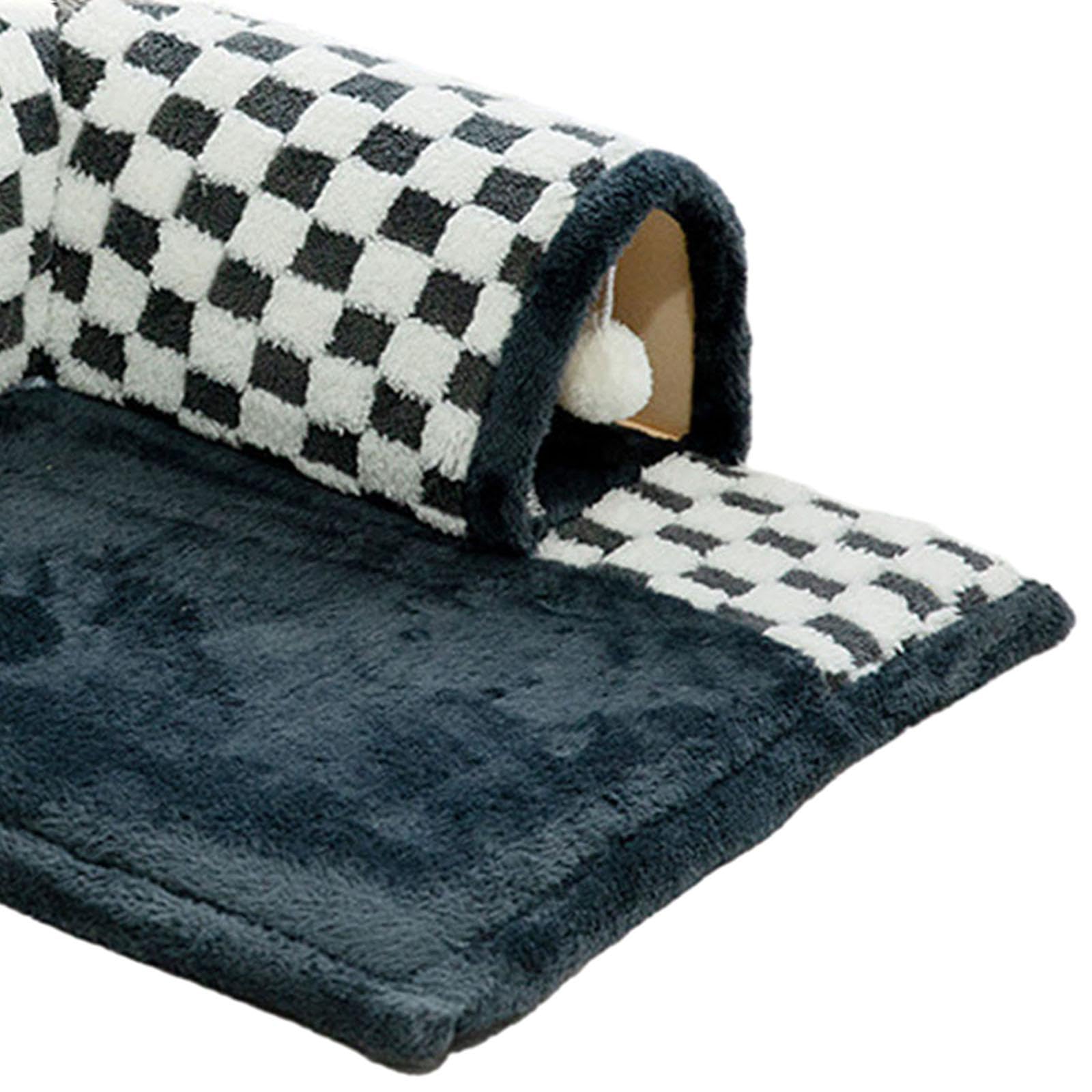 Tunnel de Jeu pour Chat Mignon, Tapis de Jeu pour Chat, Tunnel de Jeu pour Furet, Tunnel de Jeu pour Lapin, Centre de Jeu Interactif D'intérieur, Noir L