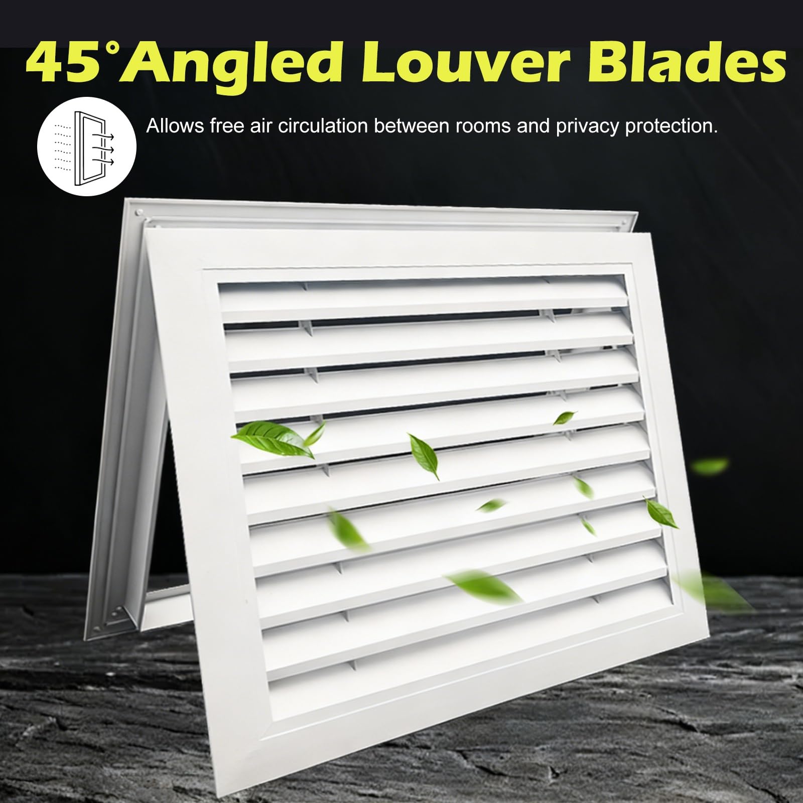 Cubierta de ventilación para puertas de armario, rejillas de aluminio de doble cara, mejora el flujo de aire (25 x 25 cm), ideal para mejorar y cultivar el aire