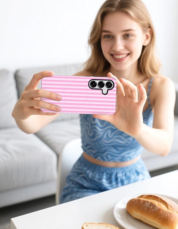 Aitipy Magnetic Striped Phone Case for Samsung Galaxy S25 Plus, Light Pink by Aitipy - Used condition - Image 7