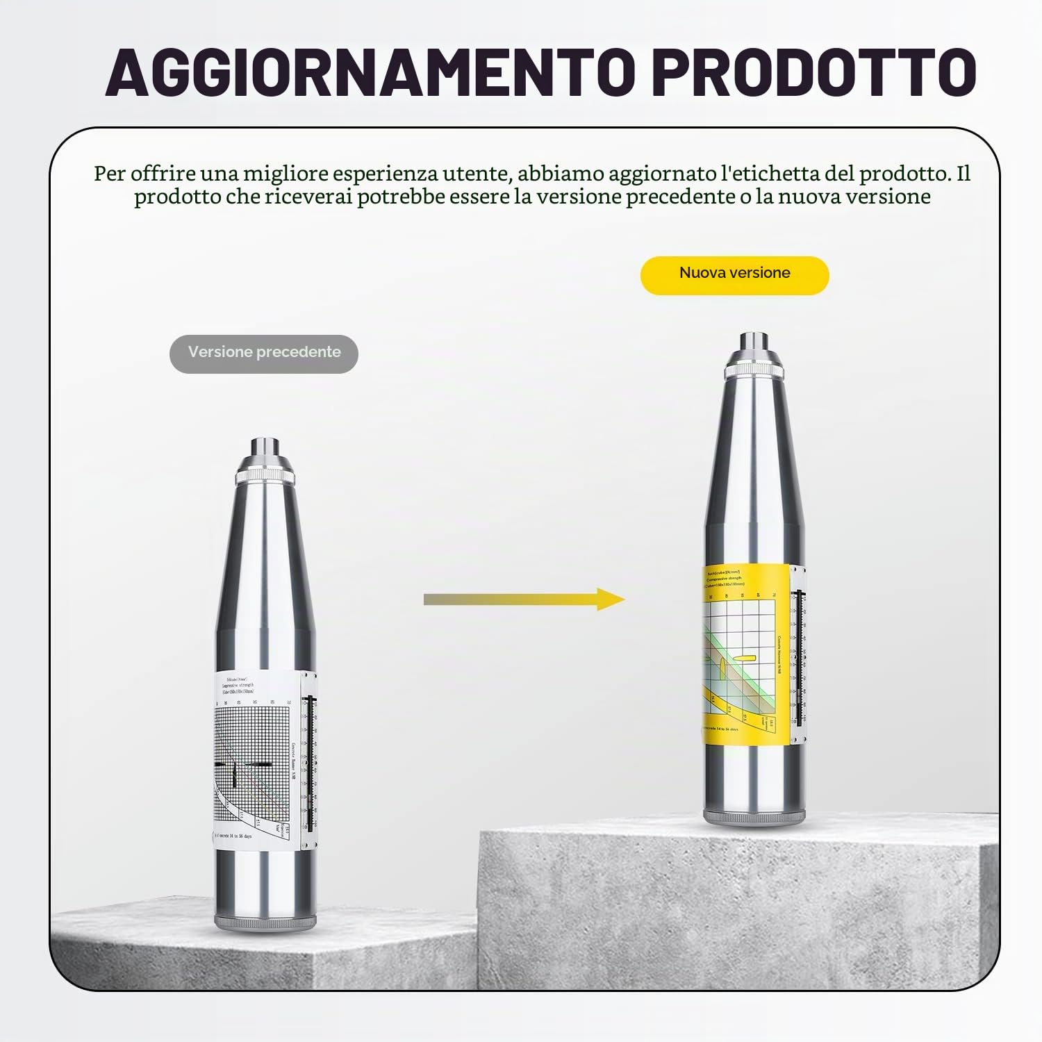 CGOLDENWALL Sclerometro per Calcestruzzo con Manuale Italiano Resiliometer Sclerometro nell' Ambito di 10-60 Mpa ZC3-A