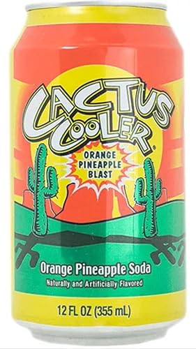 Soda Cactus Cooler sabor naranja y piña - 12 oz (paquete de 6)