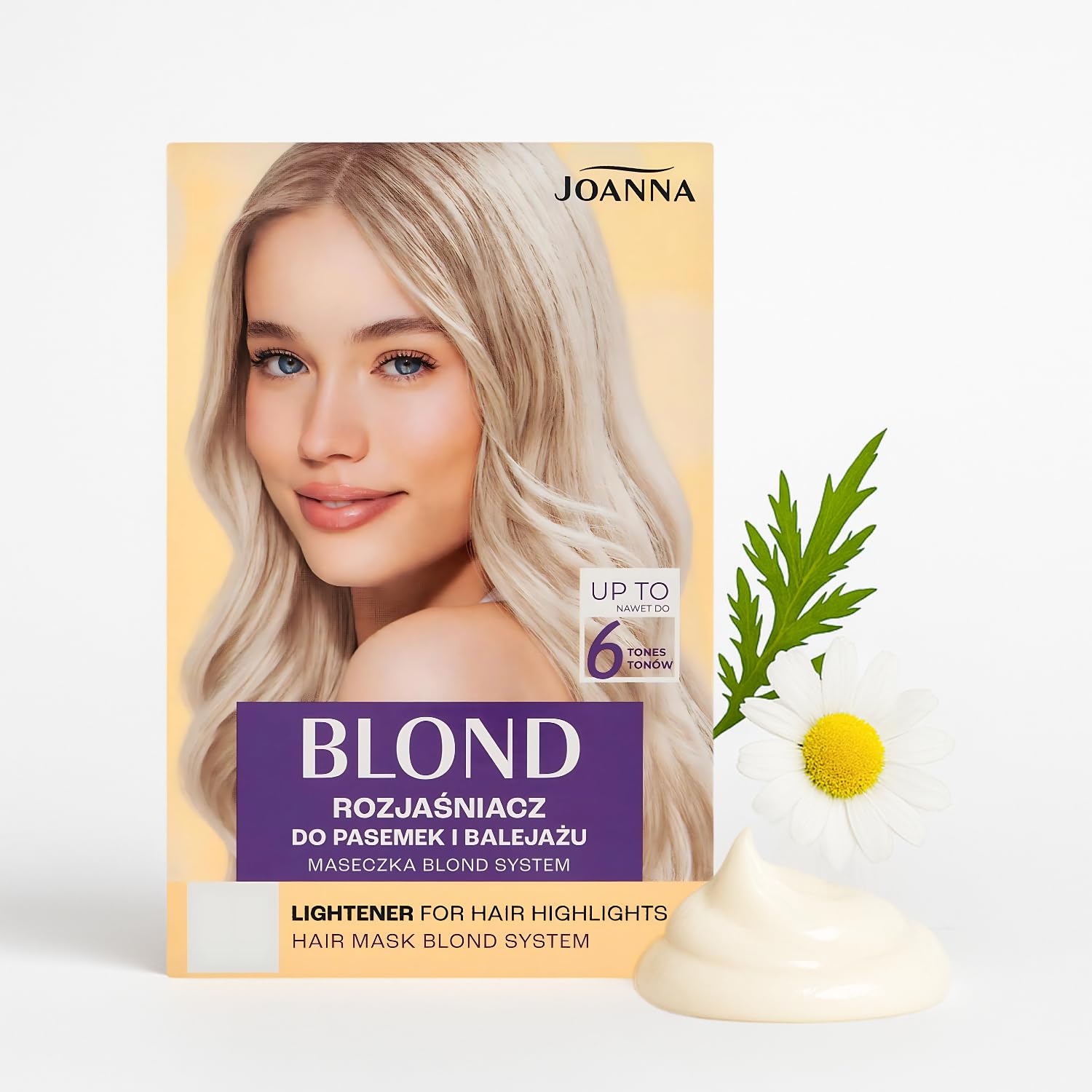 Joanna Blond Lightener for Hair Highlights up to 6 Tones Lightening New Formula - Image 3
