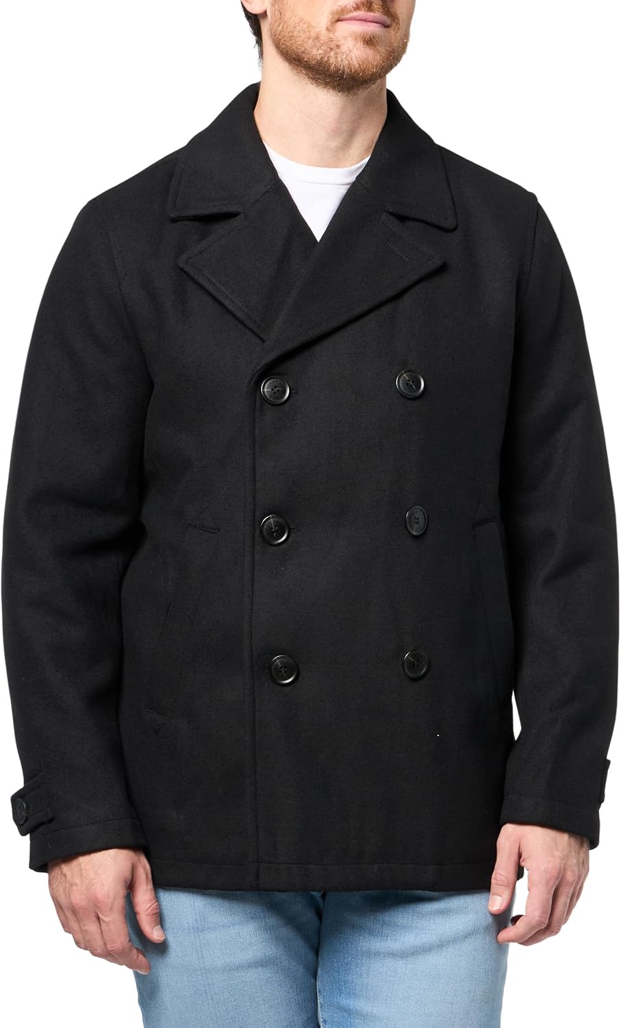 DOCKERS Men's Wool Blend Peacoat