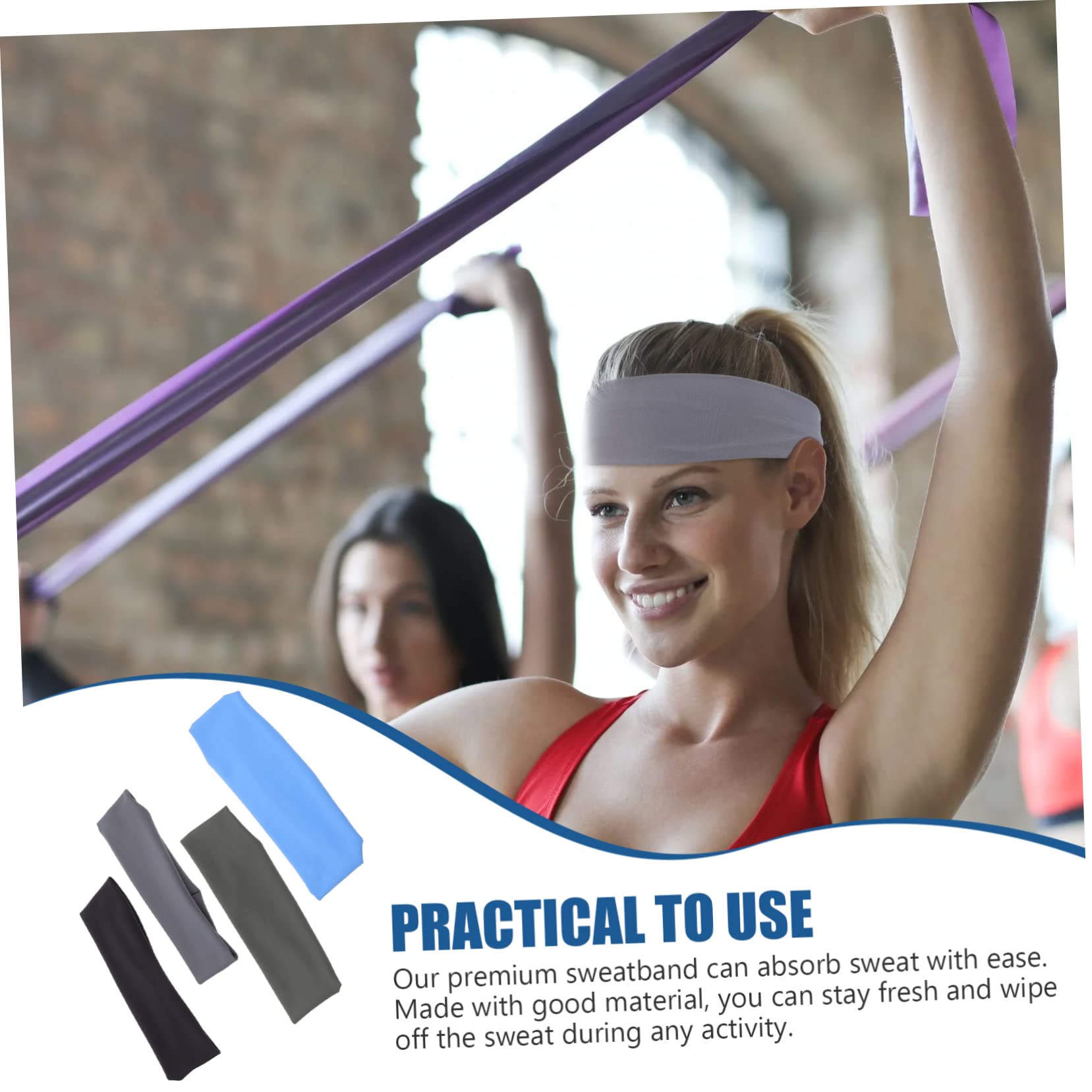 BESPORTBLE Lot de Bandeaux De Sport Unisexes Élastiques Accessoires De Fitness Respirants pour Running Yoga Musculation Et Activités Extérieures