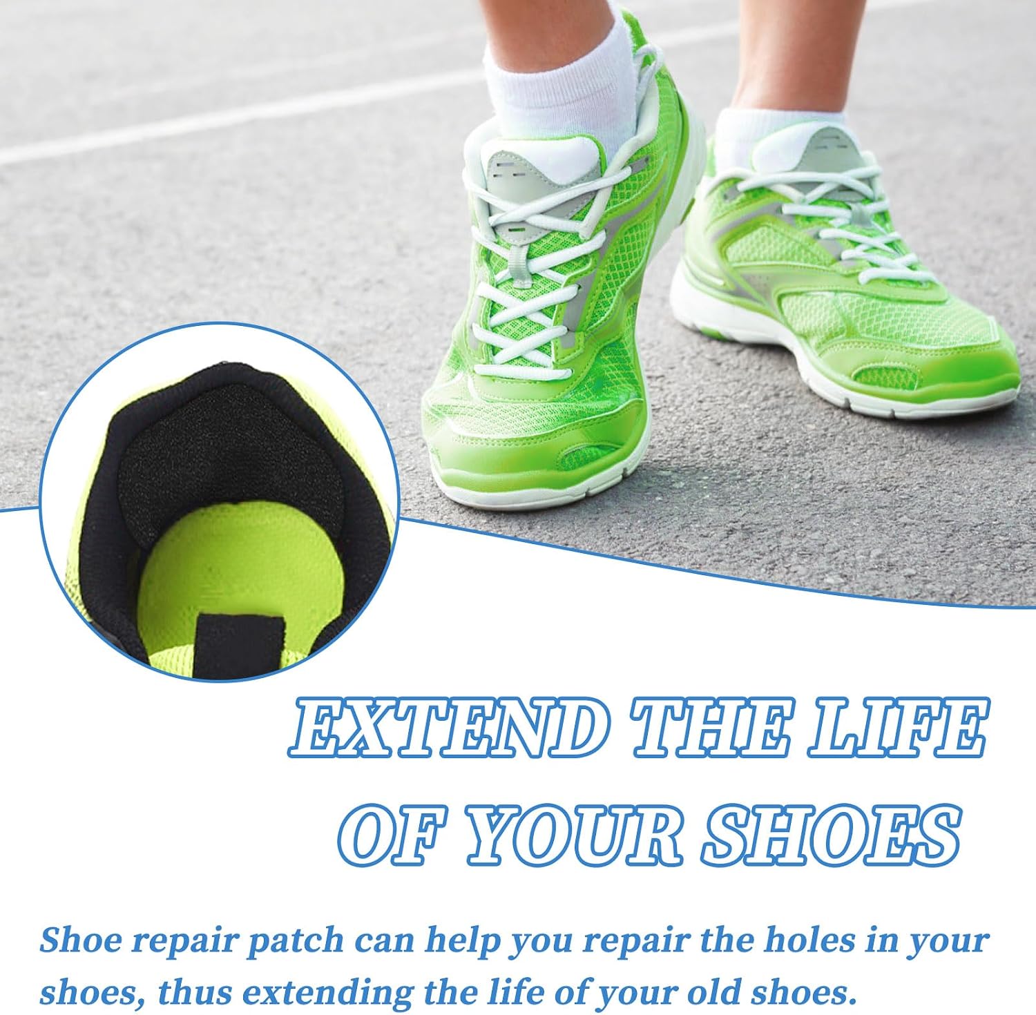16 Pairs Shoe Heel Repair, Self-Adhesive Shoe Patches for Holes, Leather Shoe Repair Kit Heel Protectors