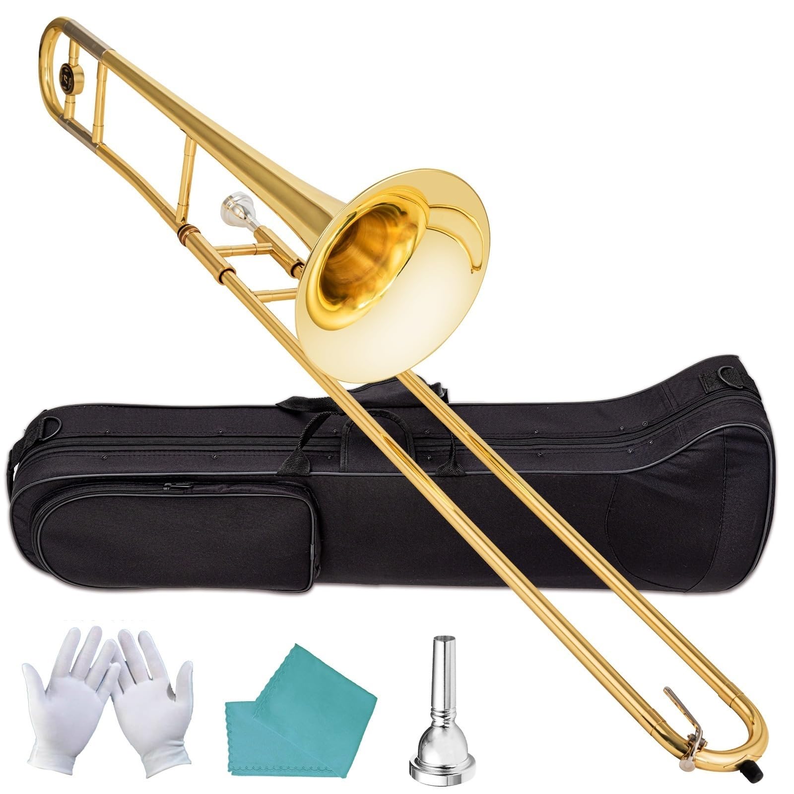 Puzon Puzon Tenorowy Początkujący Tonacja B Instrument Dęty Klawesynowy Niklowo Srebrny Pozłacany