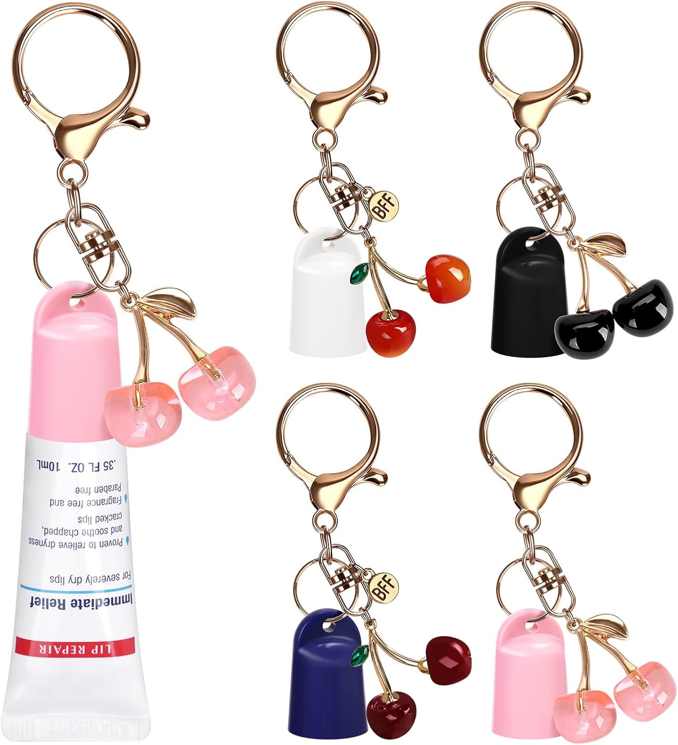 Lip Balm Holder Keychain for Aquaphor Lip Repair, Polypropylene Cap