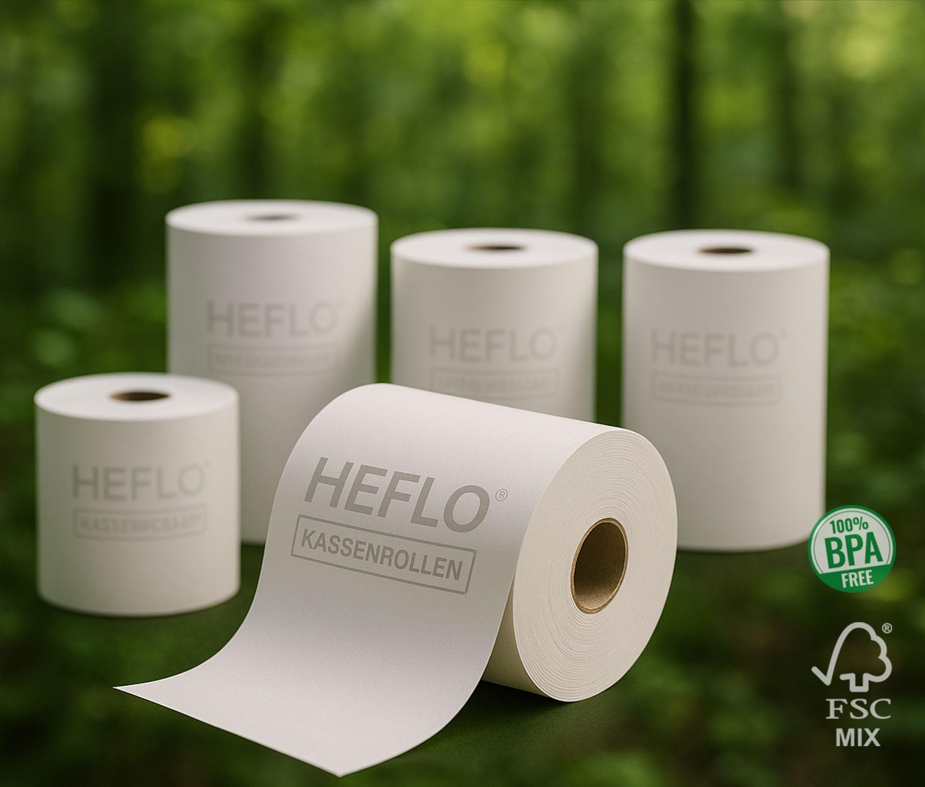 25 Thermorollen 80mm X 59mm, 50m lang, Ø 59mm, Kern 12 mm, BPA freies Thermopapier, Kassenrollen passend für Epson, Bixolon, Metapace, SNBC, Orderman, Sewoo, Star, Citizen