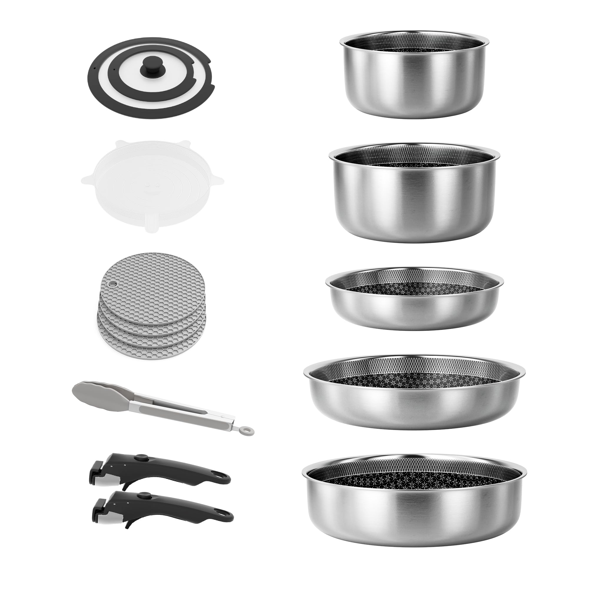 Caannasweis Detachable Nonstick Cookware Set