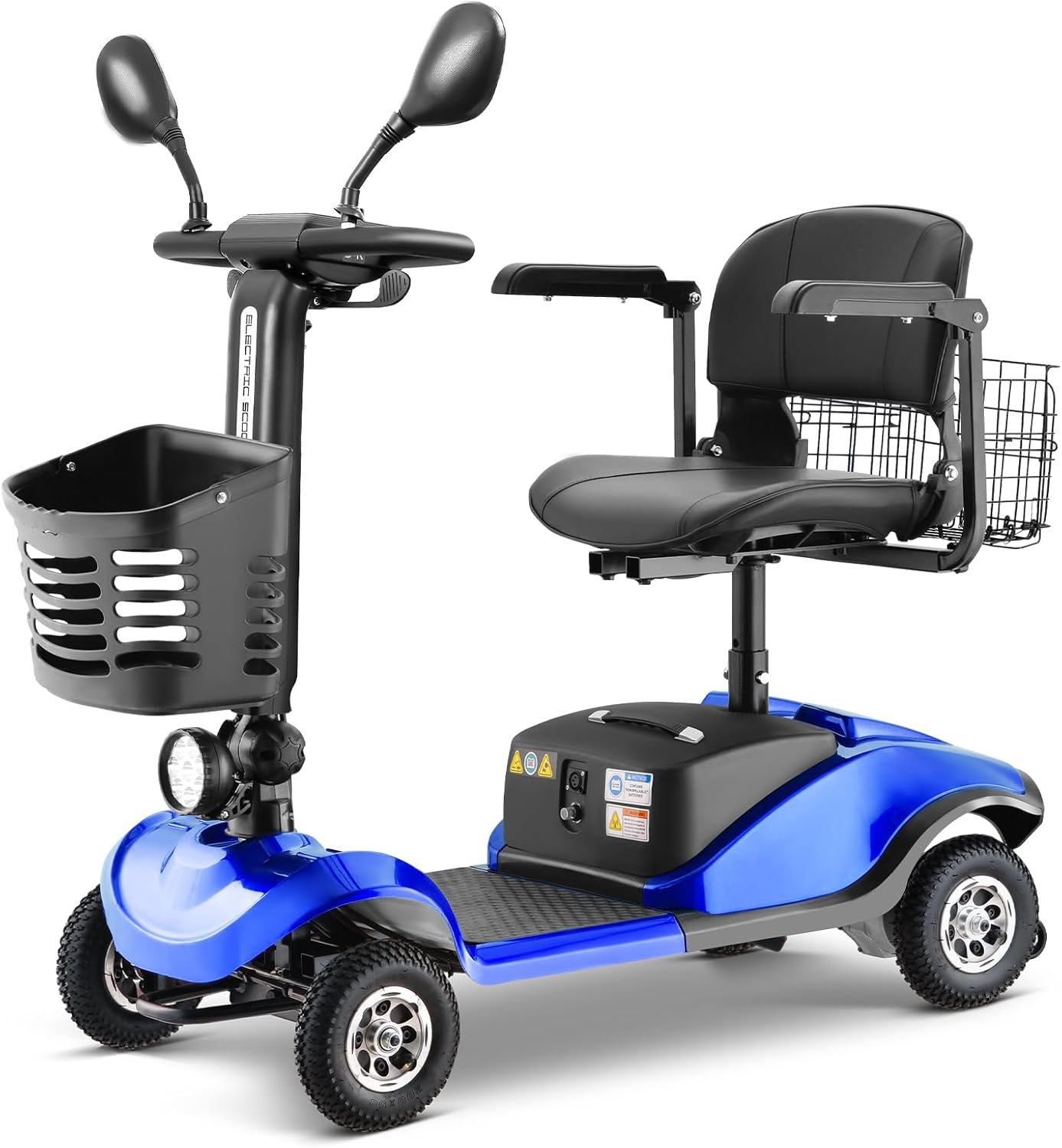 Folding Mobility Scooter for Seniors 4 Wheel Scooter for Adults Electric Medical Scooter Compact for Travel - Electric Powered Wheelchair Device - Compact Heavy Duty Mobile (Blue) product image